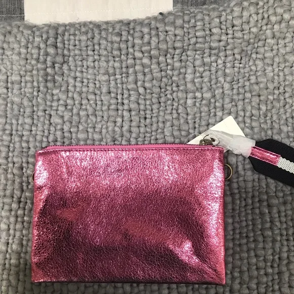 Anthropologie NWT Pink Sparkle Clutch - Picture 2 of 4